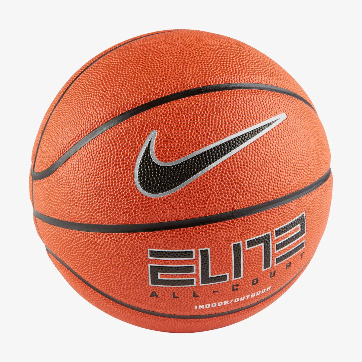 Мяч баскетбольный NIKE ELITE ALL COURT 8P 2.0 DEFLATED AMBER/BLACK/METALLIC SILVER/BLACK 07