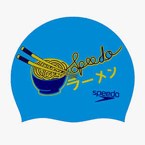 Шапочка Speedo SLOGAN PRT CAP JU BLUE/YELLOW