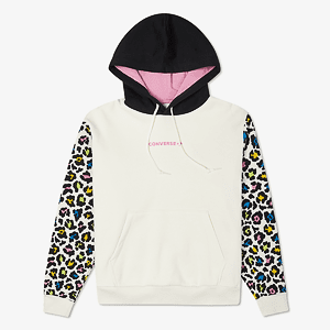 Толстовка Converse Stand Out Leopard Sleeve Go To Hoodie