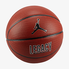 Мяч баскетбольный JORDAN LEGACY 2.0 8P DEFLATED AMBER/BLACK/METALLIC SILVER/BLACK 06